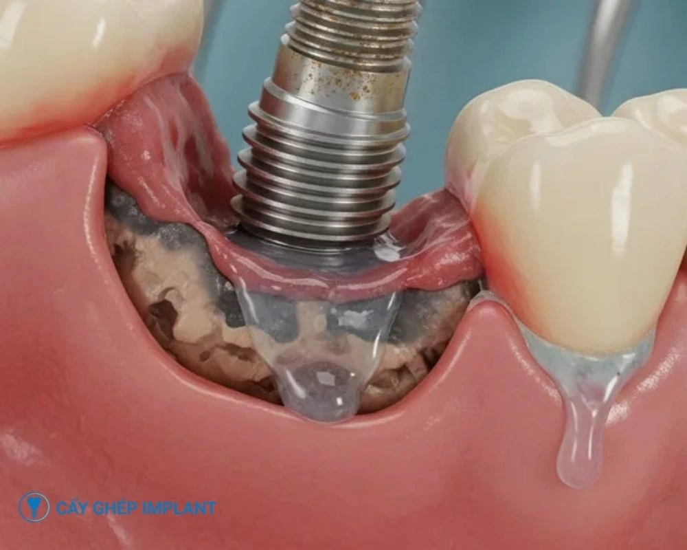 trồng răng implant bị tiêu xương